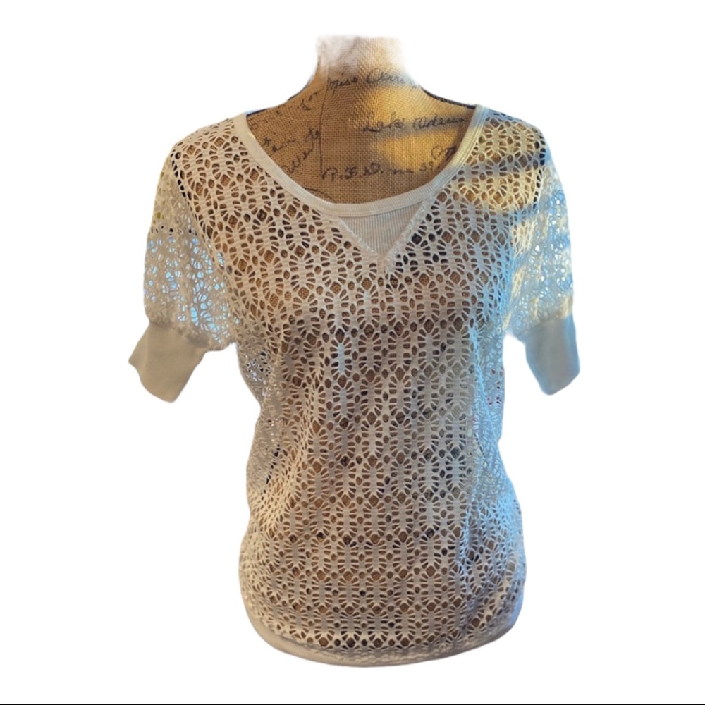 Maurice’s short sleeve eyelet top
